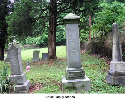 Patriot Cemetery, Chick stones